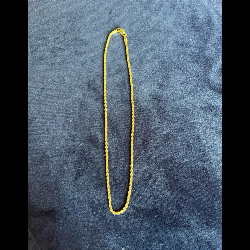GLd 16” 2mm Rope Chain - 18k Gold Plated